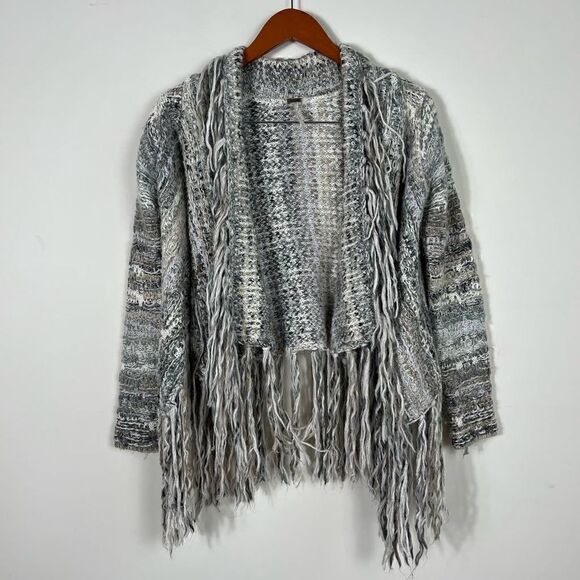 Free People Women’s Fringe Knit Cardigan size Small - Picture 1 of 9